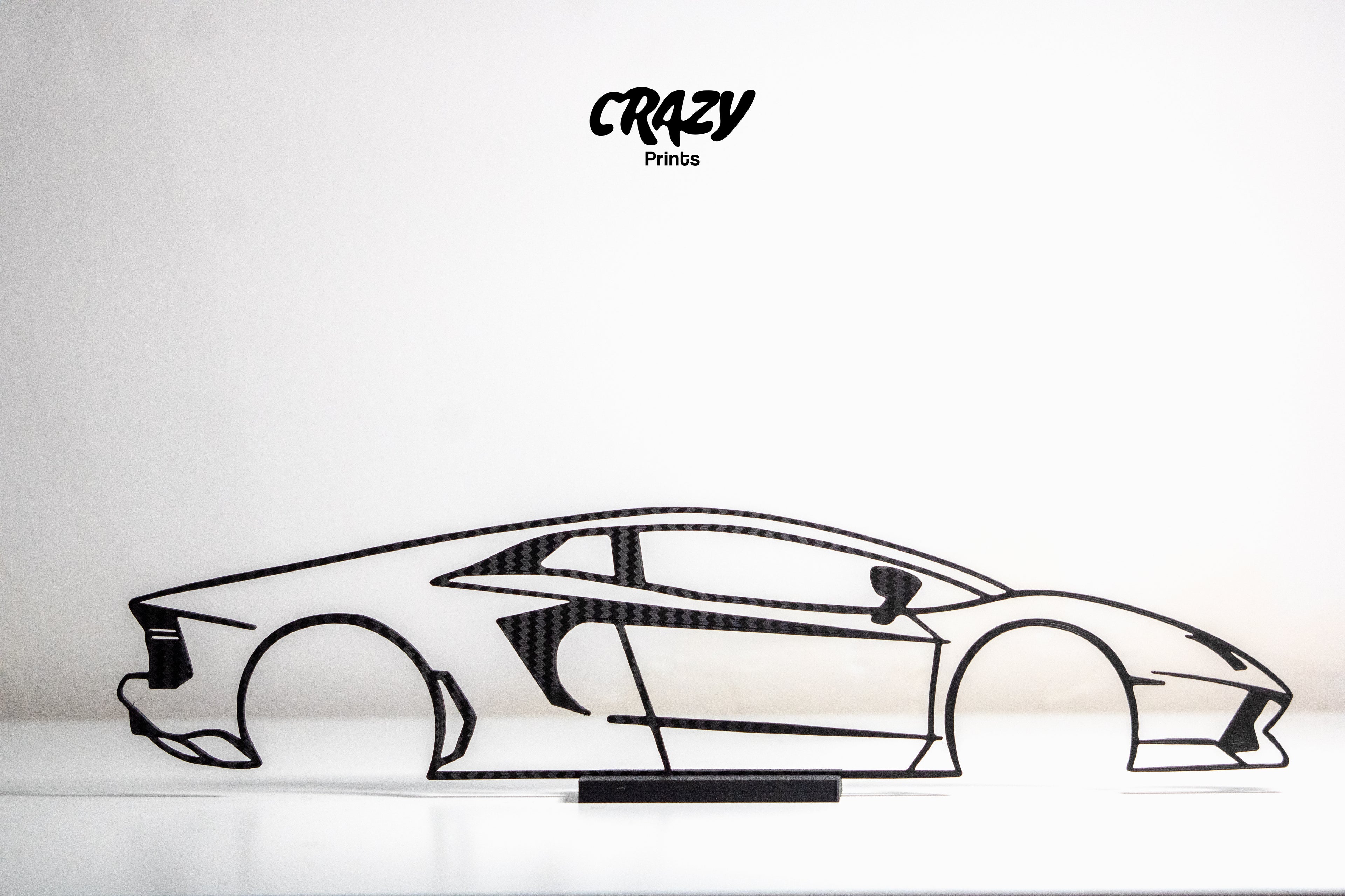 Lamborghini Aventador Car Line Art