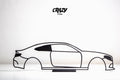 Mercedes C63 Car Line Art